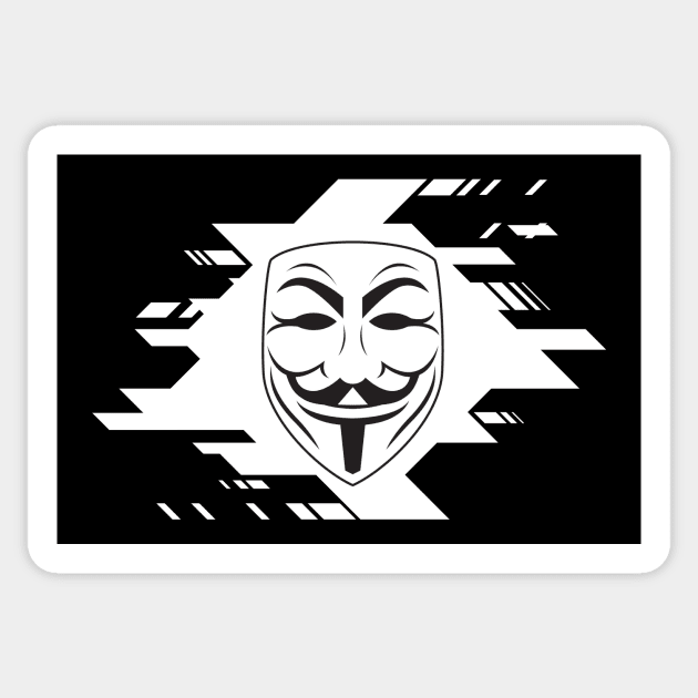 Anonymous (white version) Sticker by Wolfano